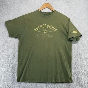 Vintage Abercrombie & Fitch Shirt Men's XL Green Soccer Champions Faded Sports